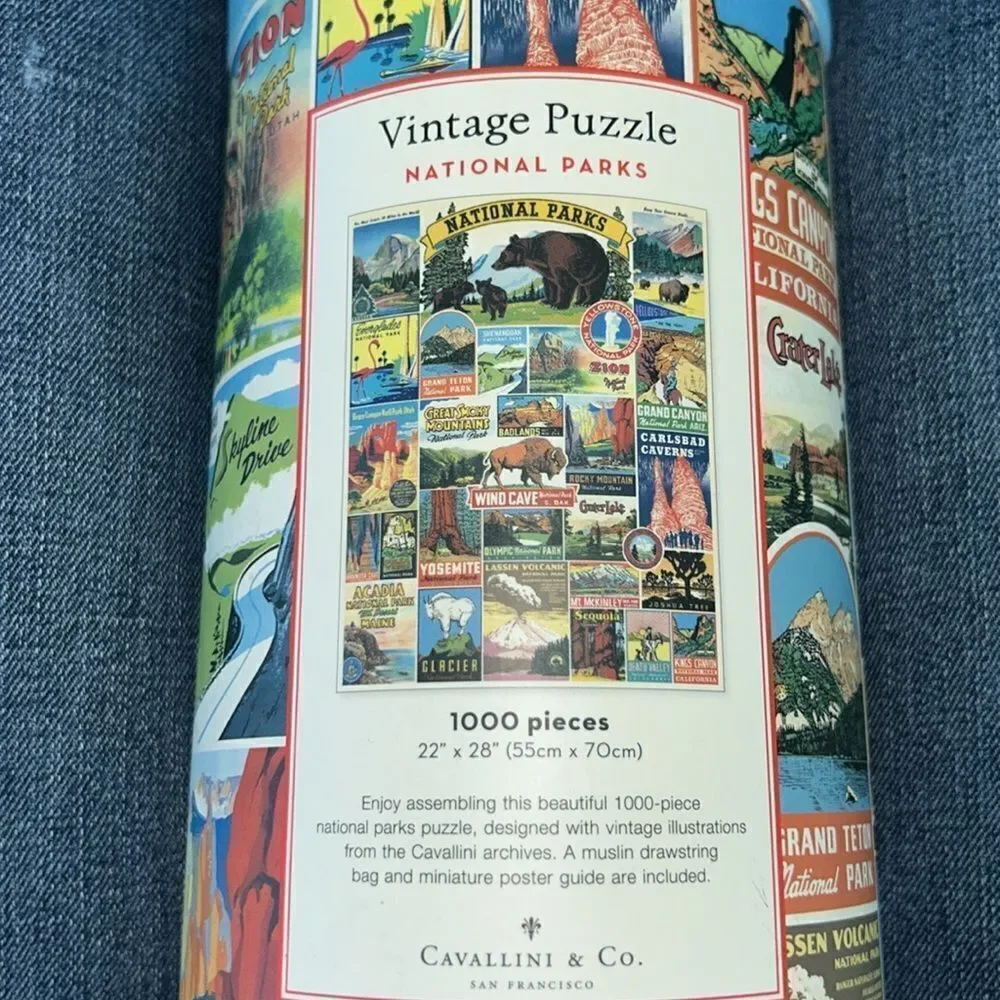 VintageLook National Parks 🏞️🌲Puzzle 🧩 1000 pieces! Gorgeous hues! Good times!
